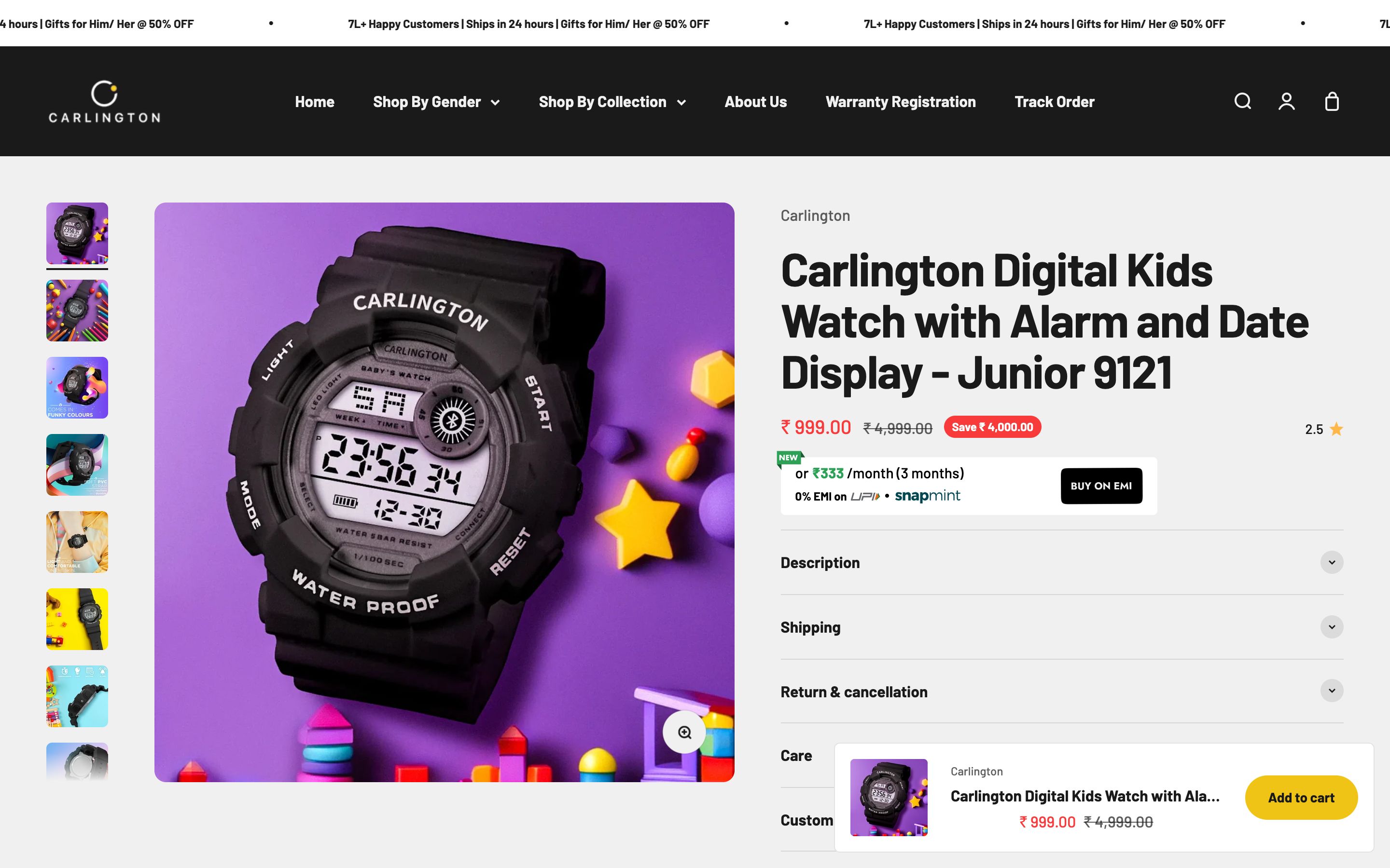 Carlington Single product page