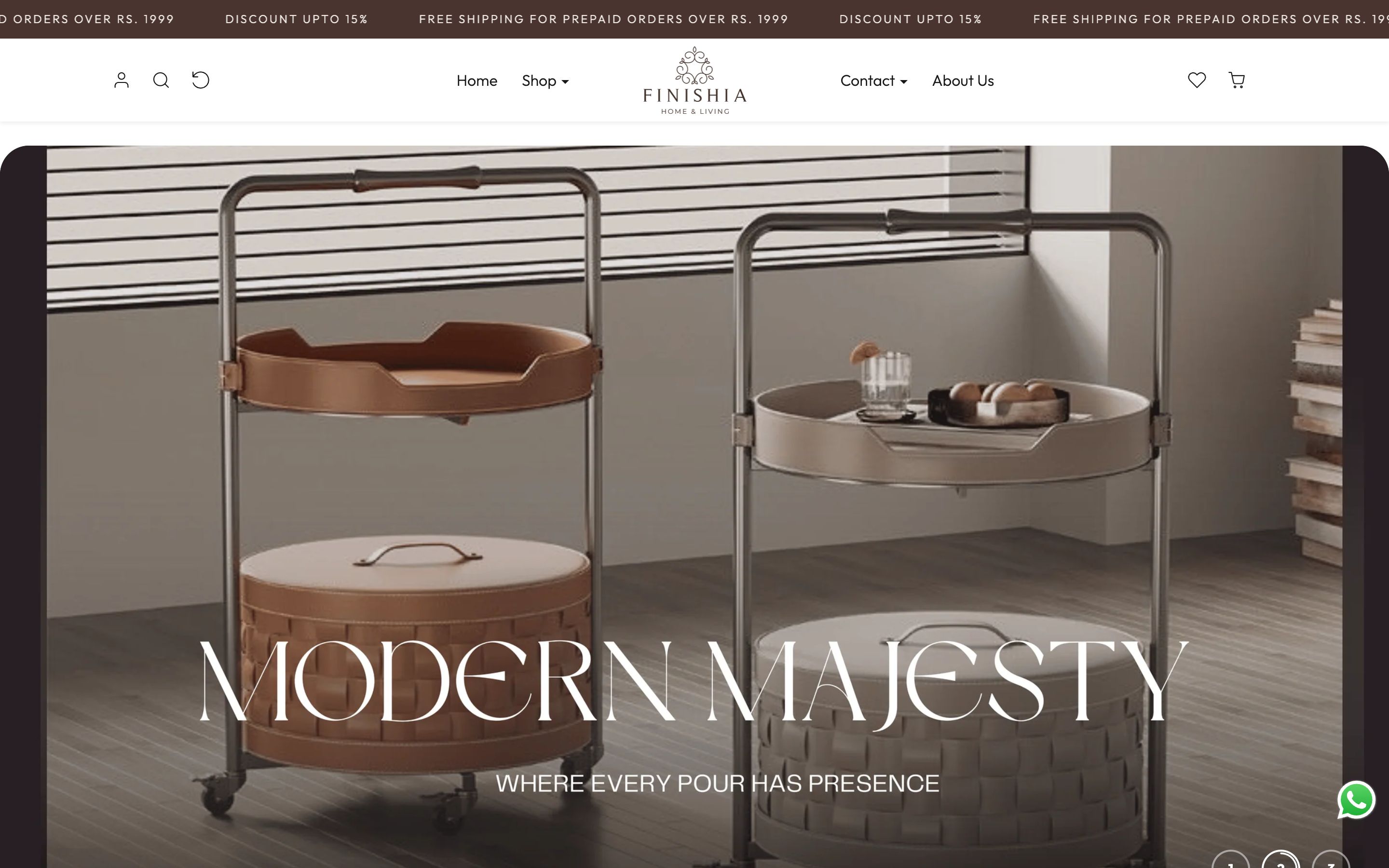 Finishia Living website