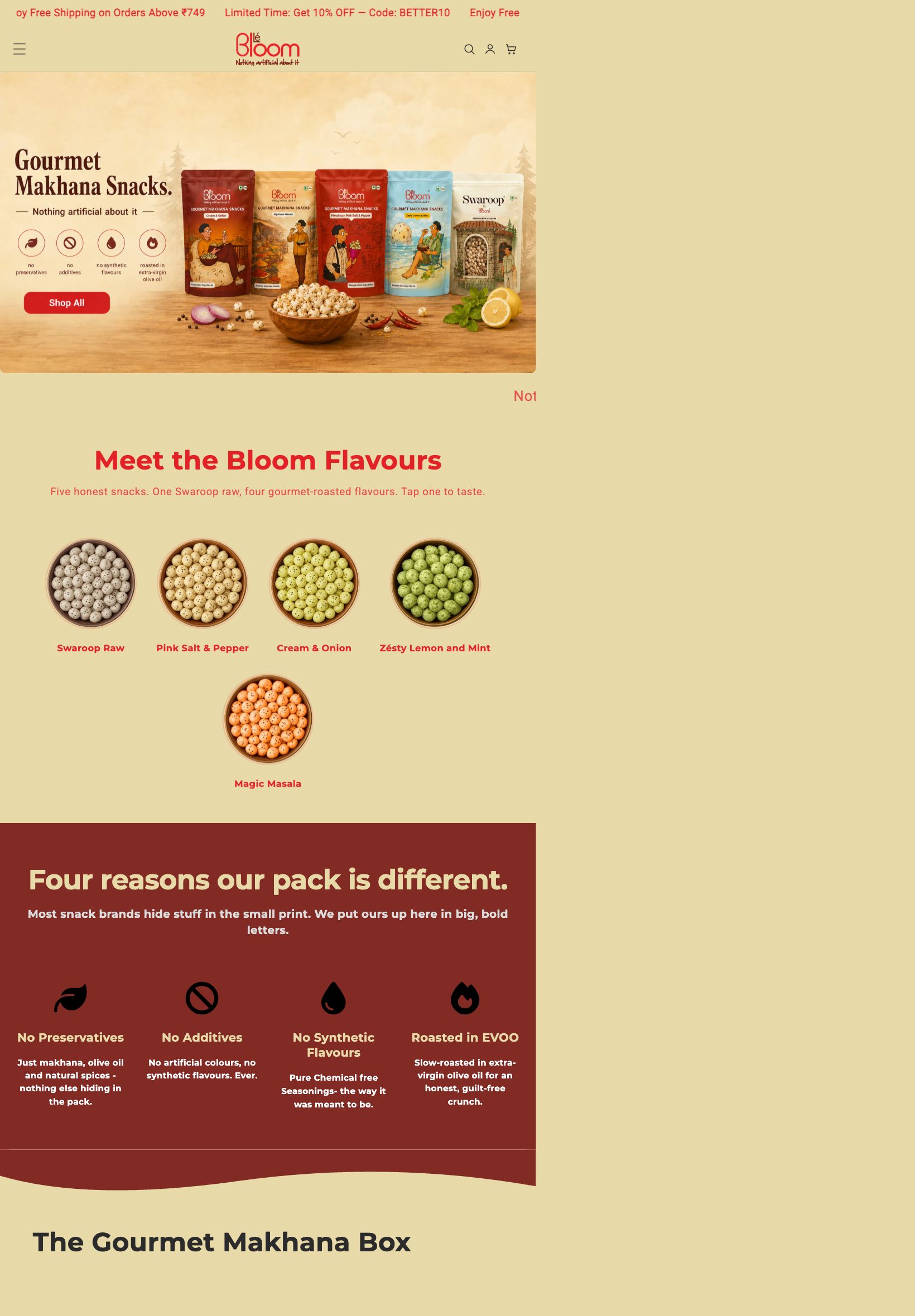 Lé Bloom website - tablet