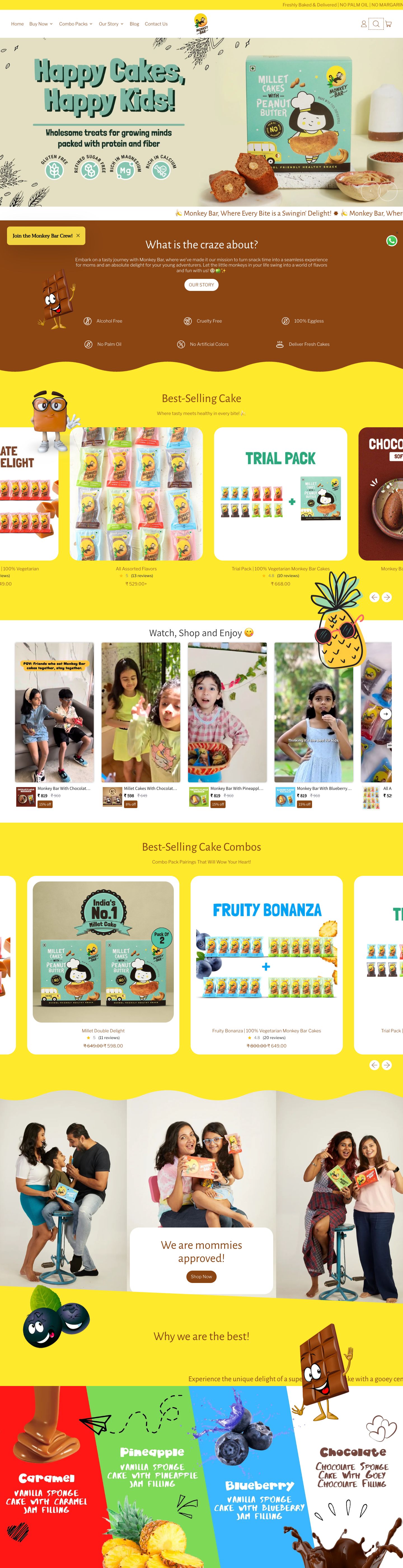 Monkey Bar Cakes full homepage