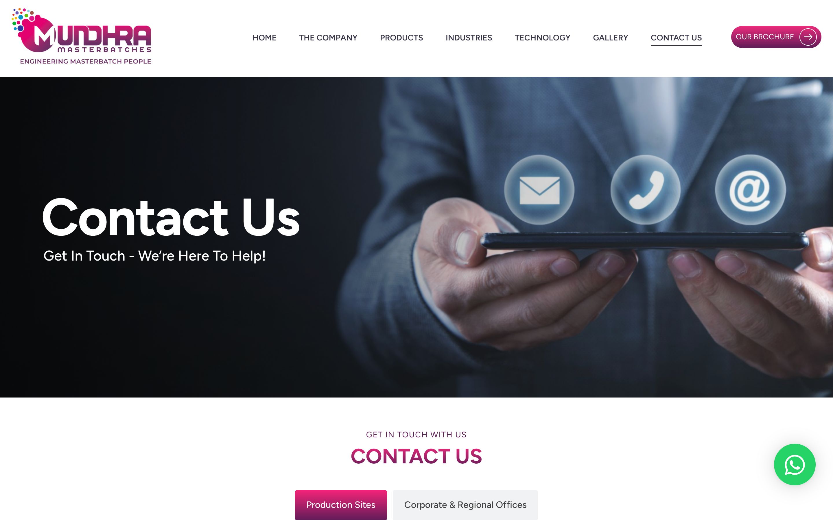 Mundhra Masterbatch Contact / booking page