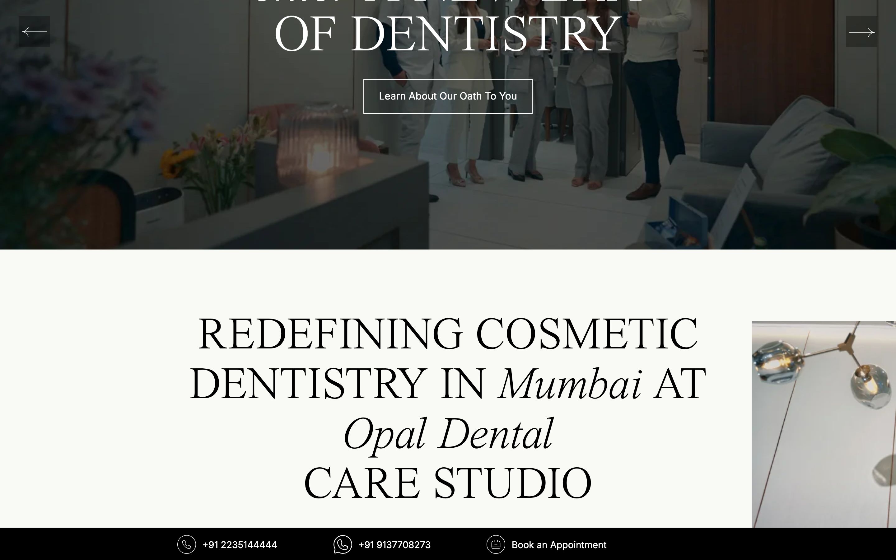 Opal Dental Care Studio About page