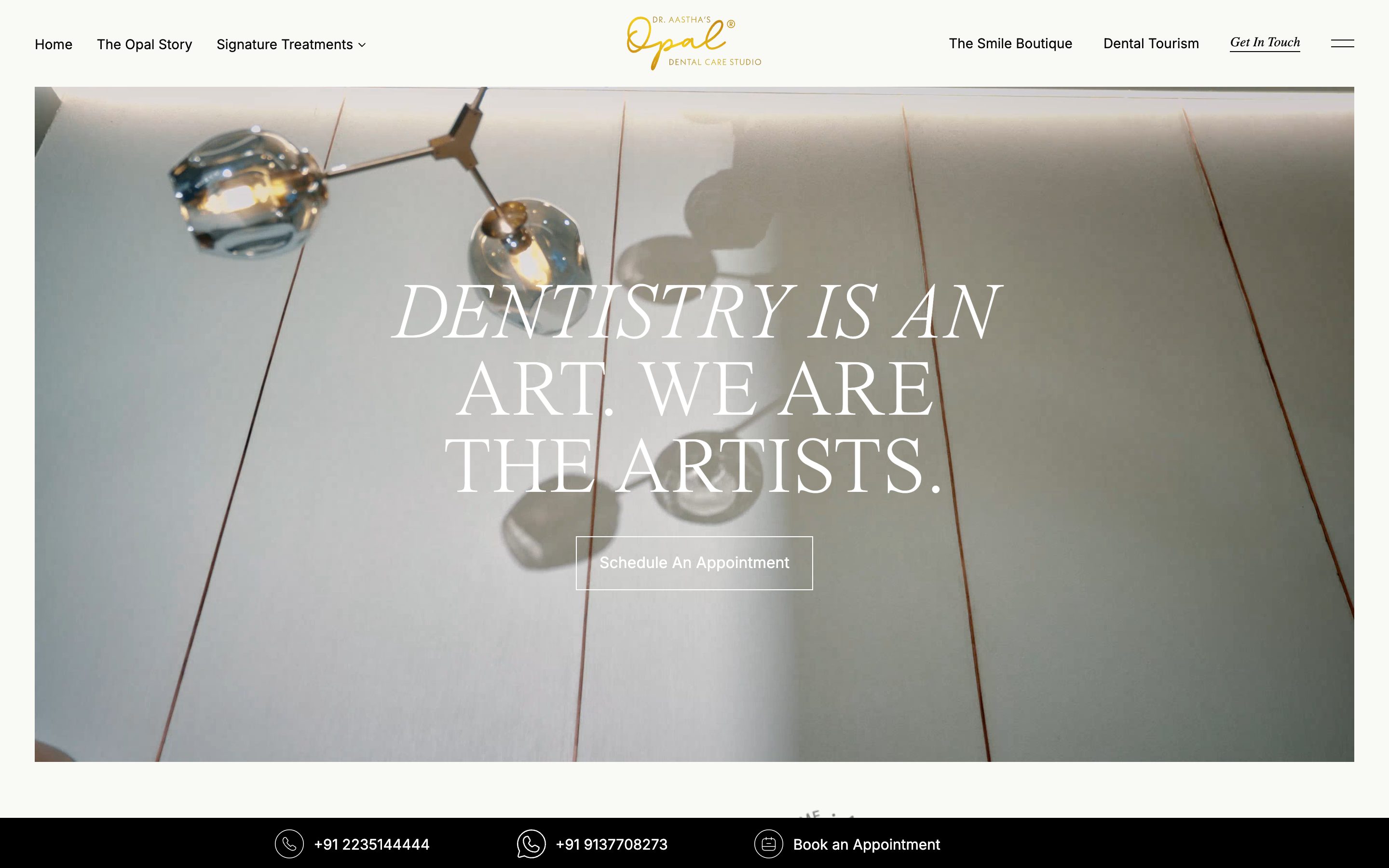 Opal Dental Care Studio website